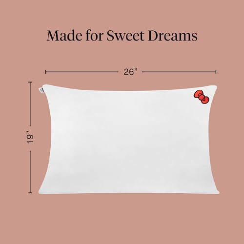 Kitsch x Hello Kitty Satin Pillowcase - Size 19x26, Ivory