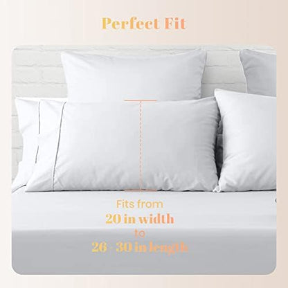 800 Series King Pillow Cases Set of 2, Sateen, Silver