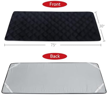 Quilted Foam Mattress Topper Pad, Non-Slip Super Soft Comfortable 75"x30", Cool Sleeping Pad for Camp Cot/RV Bunk/Narrow Twin Beds