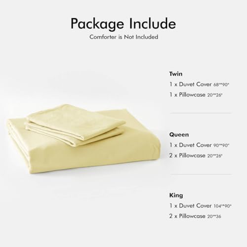 FOSSA Duvet Cover Set 100% Washed Cotton Linen Feel Super King