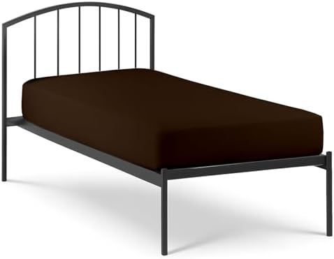 1 PC Cot Size 25" x 75" Fitted Sheet Only, 100% Egyptian Cotton, Chocolate