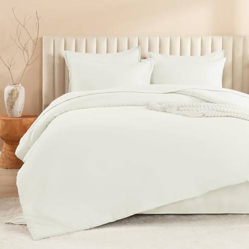 Litanika Ivory Super King Comforter Set with Sheets - 7 Pcs Bed in a Bag