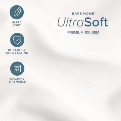 Bare Home Comforter Set - 1800 Ultra Soft (King, Antique White)