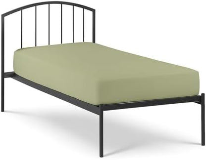 1 PC Cot Size 25" x 75" Fitted Sheet Only, 100% Egyptian Cotton, Sage Solid
