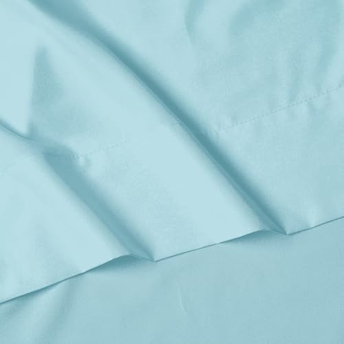 Elegant Comfort Luxury 4-Piece Bed Sheet Set - Luxury Bedding 1500 Premium Hotel Quality Microfiber, Wrinkle Resistant Cool & Breathable, Easy Elastic Fitted, Queen, Baby Blue