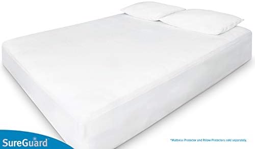 SureGuard Smooth Waterproof Mattress Protector, King Size Mattress Cover