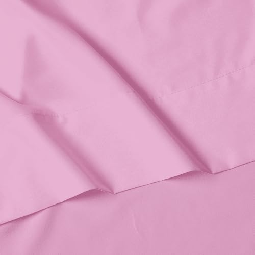 Elegant Comfort Luxury 1500 Premium Hotel Quality Microfiber 5-Piece Sheet Set - Wrinkle Resistant, All Around Elastic Fitted Sheet, Deep Pocket up to 16", Split King, Light Pink