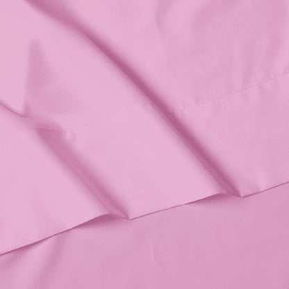 Elegant Comfort Luxury 1500 Premium Hotel Quality Microfiber 5-Piece Sheet Set - Wrinkle Resistant, All Around Elastic Fitted Sheet, Deep Pocket up to 16", Split King, Light Pink