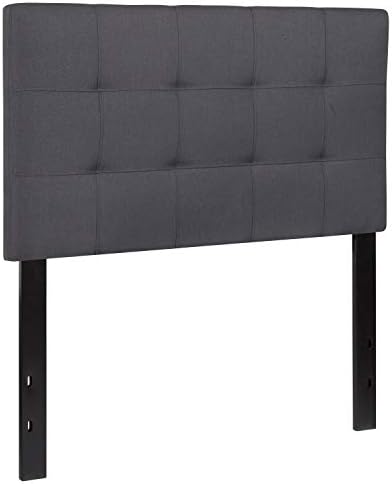 Flash Furniture Twin Tufted Fabric Headboard, Dark Gray