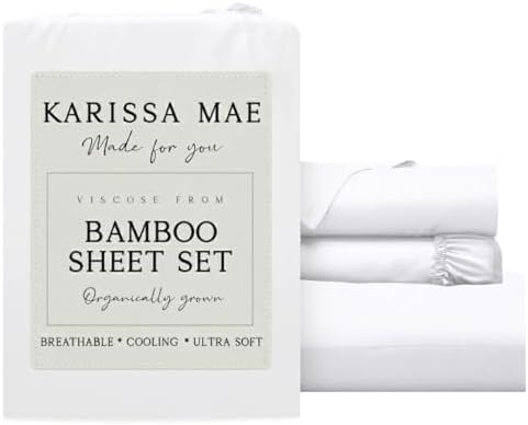 KARISSA MAE Luxury Bamboo Viscose Twin Size Sheet Set