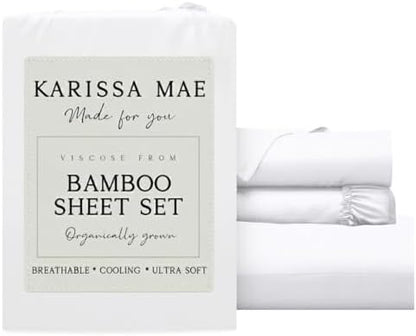 KARISSA MAE Luxury Bamboo Viscose Twin Size Sheet Set