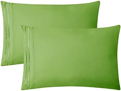 Clara Clark Bed Sheets, Premier 1800 Series 4 Piece Bed Sheet Set, Deep Pocket, Wrinkle, Fade, Stain Resistant, Luxury Soft Bedding Sheets & Pillowcases, Queen, Garden Green