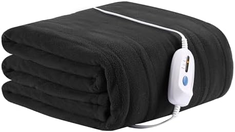 Electric Heated Blanket 72"x84" Full Size, Iron Grey