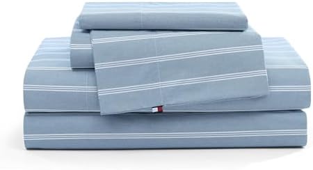 Tommy Hilfiger - Twin Size Sheet Set with Fitted Sheet & Pillowcase