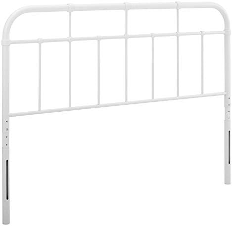 Modway Alessia Modern Farmhouse Metal Full Headboard in White