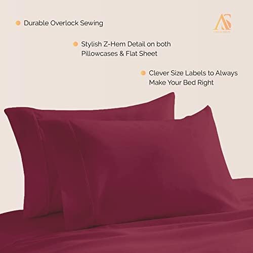 800 Series Standard/Queen Pillow Cases Set of 2, Burgundy