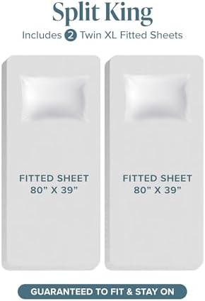 Bare Home Split King Sheet Set - 1800 Ultra-Soft (Split King, Taupe)