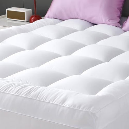 YUGYVOB King Mattress Topper Extra Thick, Cooling Plush Mattress Pad