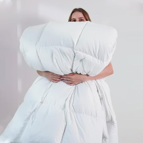 DOWNCOOL Comforters King Size, White Duvet Insert, Lightweight Quilt