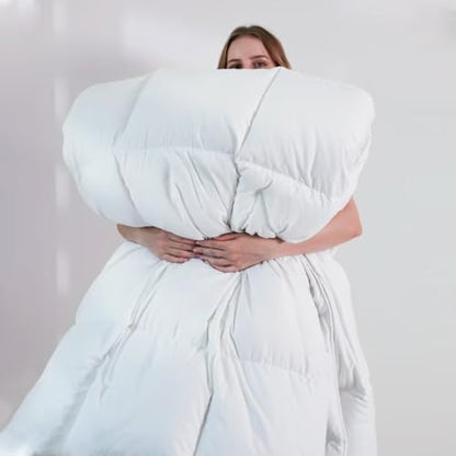 DOWNCOOL Comforters Queen Size, White Duvet Insert, Lightweight Quilt