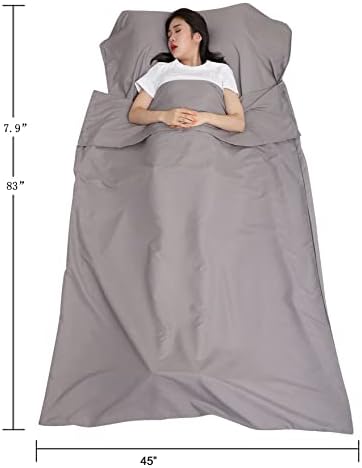 JITTY Sleeping Bag Liner 83"x45" for Travel Camping Hiking Home Hotel