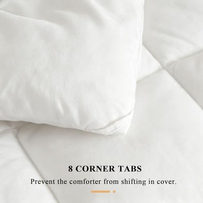 120x98 Oversized King Comforter,Super King Size Comforter Oversized, All Season Soft Lightweight Quilt Down Alternative Duvet Insert with 8 Corner Tabs(120x98, White)