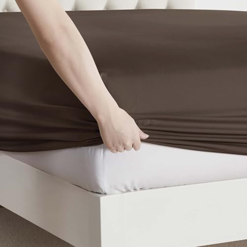 Clara Clark King Sheets, 6 Piece Set - Hotel Luxury Sheets for King Size Bed, Super Soft Bedding Set, King Size, Chocolate Brown