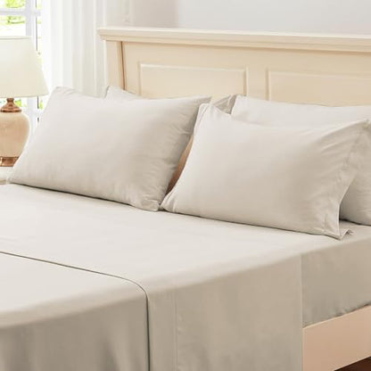 Zzlpp Twin Comforter Set 5 Piece, Beige Bed in a Bag Twin Size Bedding Sets
