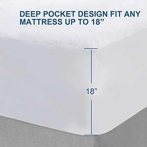 Split King Size Mattress Protector Waterproof,Mattress Cover for Kids