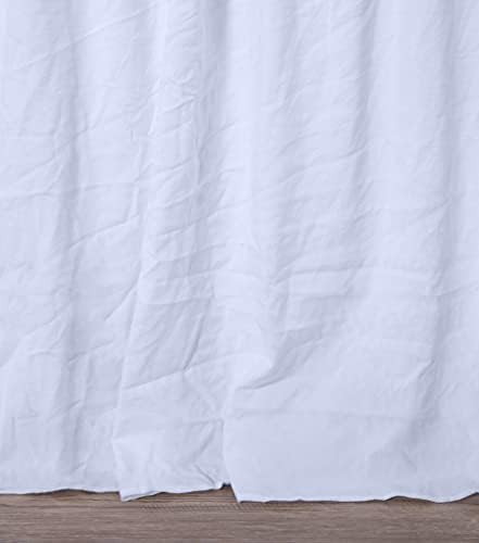 Chezmoi Collection Aria 3-Piece Pinch Pleat Pintuck Ruffle Skirt Bedspread Set - French Country Chic Farmhouse - King, White