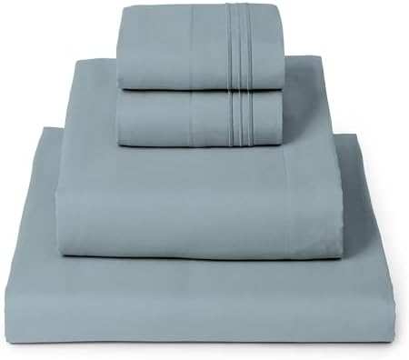 Mellanni Iconic 4-Piece Microfiber Sheet Set (King, Spa Blue)
