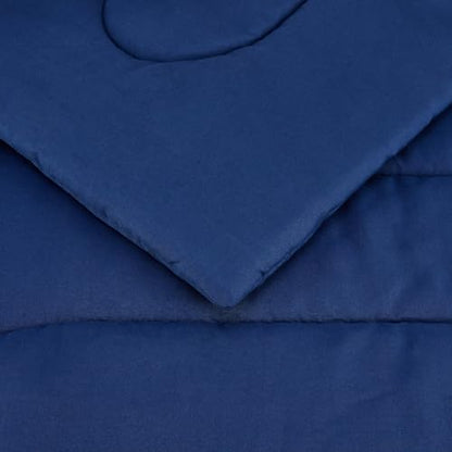 Amazon Basics 3-Piece Soft Microfiber Kid's Comforter and Pillow Sham Set, Full/Queen, Navy, Solid