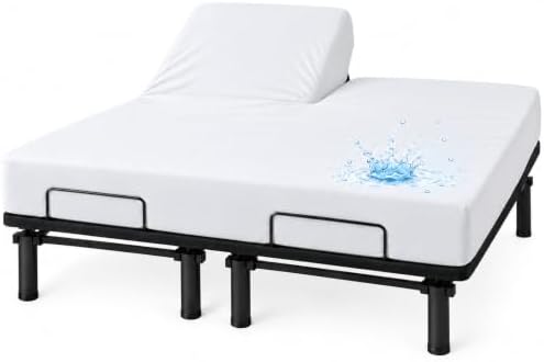 GRT 1 Pack Split Top King Mattress Protector Waterproof for Adjustable Bed
