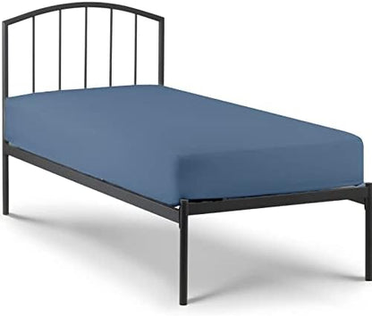 1 PC Cot Size 33" x 75" Fitted Sheet, 100% Egyptian Cotton, Coronet Blue