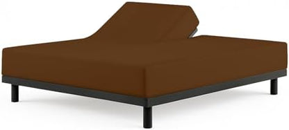 1 PC Top Split Queen Fitted Sheet for Adjustable beds, 34" Split, Chocolate
