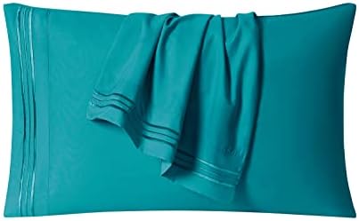 Clara Clark Bed Sheets, Premier 1800 Series 4 Piece Bed Sheet Set, Deep Pocket, Wrinkle, Fade, Stain Resistant, Luxury Soft Bedding Sheets & Pillowcases, Full, Teal