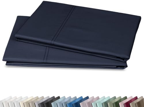 California Design Den 600 TC Set of 2 Pillow Cases Queen, Midnight Blue