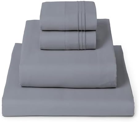 Mellanni Iconic 4-Piece, Ultra Soft Sheet Set (Full, Mineral Gray)