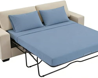 Kingnex Sleeper Sofa Bed Sheets Queen for 60x74 Pull Out Sofa Bed Blue