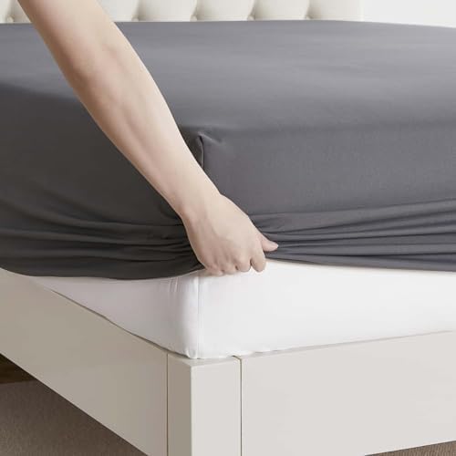 Clara Clark Full Sheets, 6 Piece Set - Hotel Luxury Bed Sheets, Super Soft Bedding Set, Full Size, Charcoal Gray
