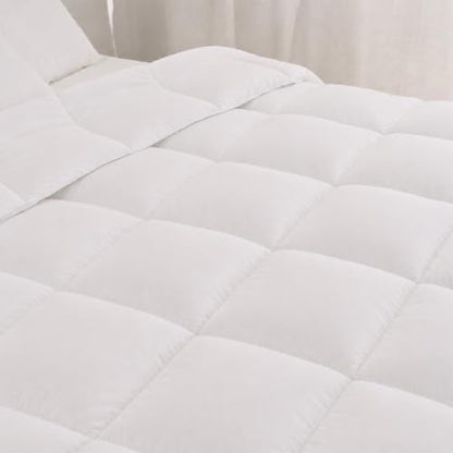 Dorrin Nessin Bamboo Down Alternative Comforter Duvet Inserts Queen All Season, Ultra Soft Double Brushed Microfiber Shell, Classic Box Stitched with 8 Corner Tabs 90x90 AS