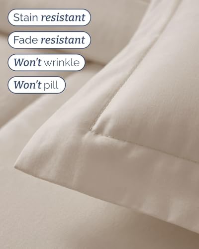 Twin Comforter Set - 5 Piece Bed in a Bag Twin Size Bed Set, Soft - Wheat