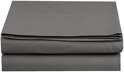 Elegant Comfort Premium Hotel Quality 1-Piece Flat Sheet, Luxury and Softest 1500 Premium Hotel Quality Microfiber Bedding Flat Sheet, Wrinkle-Free, Stain-Resistant, California King, Grey