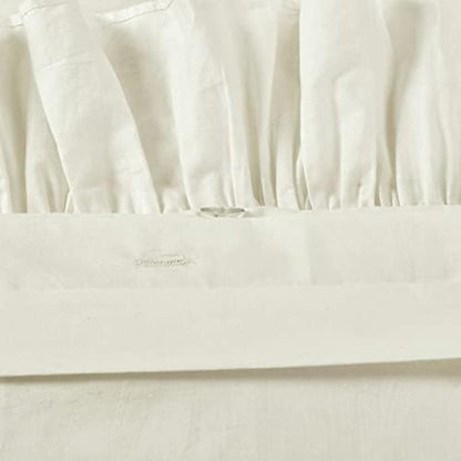 Lush Decor Reyna Ruffle Cotton Duvet Cover Set 3 Piece Set Full/ Queen, Ivory - Queen Size Bedding Set - Cream Duvet Queen- Ruffled Bedding - Coquette Decor