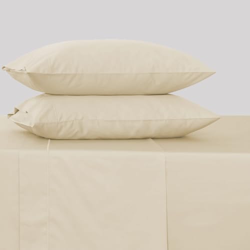 Feather & Stitch 100% Cotton Sateen 500 TC Split King Size Bed Sheet Set