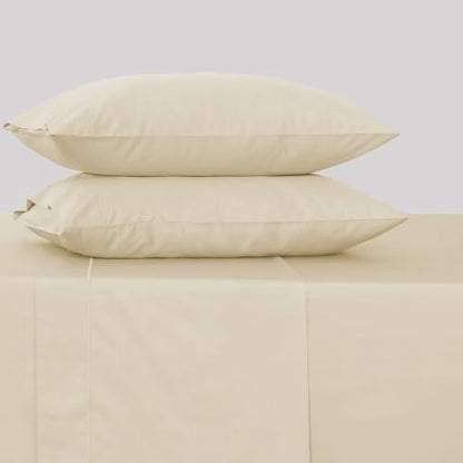 Feather & Stitch 100% Cotton Sateen 500 TC Split King Size Bed Sheet Set