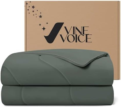 Cooling Comforter for Hot Sleepers, Twin 68x90, Dark Gray