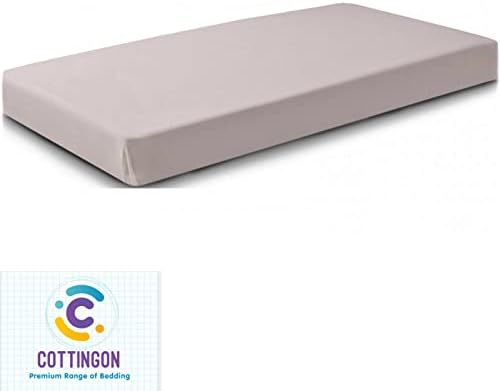 1 PC Cot Size 33" x 75" Fitted Sheet Only, 100% Egyptian Cotton, Blush Pink