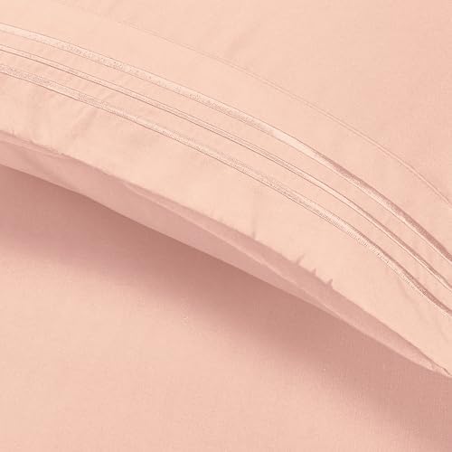 Elegant Comfort Luxury 4-Piece Bed Sheet Set - Luxury Bedding 1500 Premium Hotel Quality Microfiber, Wrinkle Resistant Cool and Breathable, Easy Elastic Fitted, California King, Blush Pink