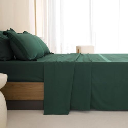Andency Oversized King Comforter Set, 7 Pieces Emerald Green Bedding